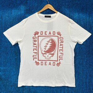 Grateful Dead White and Red Short Sleeve Tee
